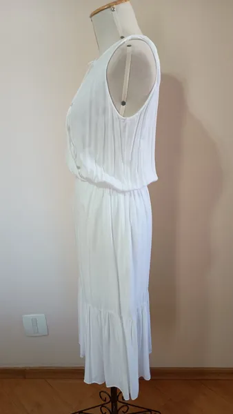 vestido branco de viscose Hope Resort