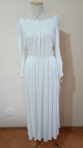 vestido longo Branco Forever 21