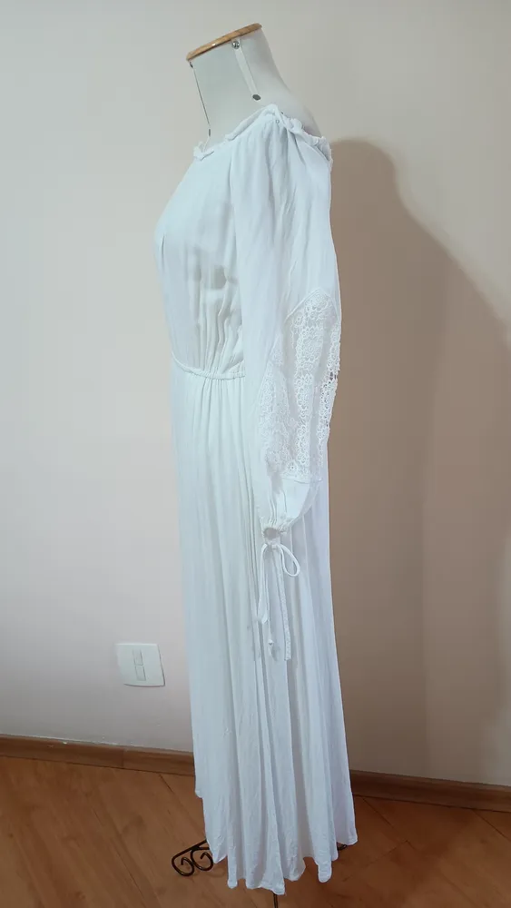 vestido longo Branco Forever 21