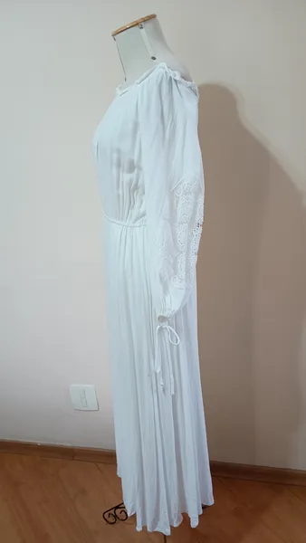 vestido longo Branco Forever 21