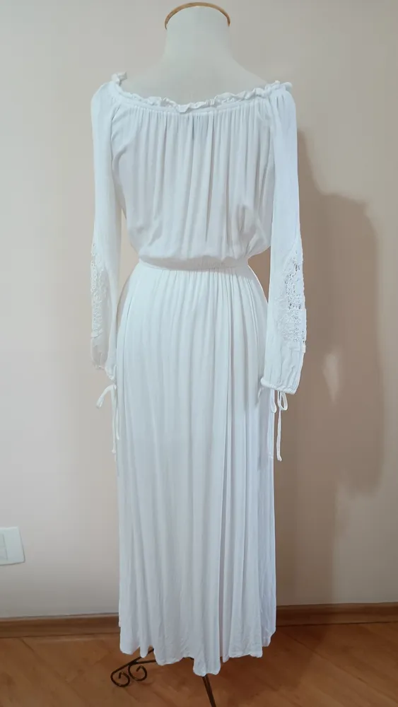 vestido longo Branco Forever 21