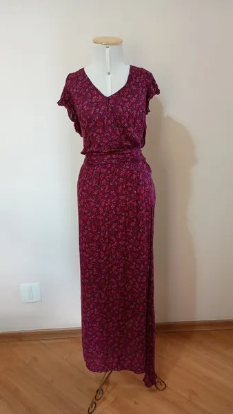 vestido longo estampado Ateen