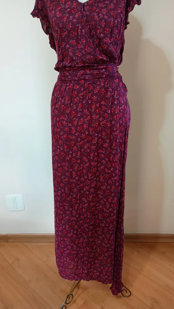 vestido longo estampado Ateen
