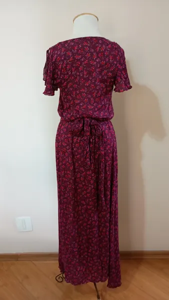 vestido longo estampado Ateen
