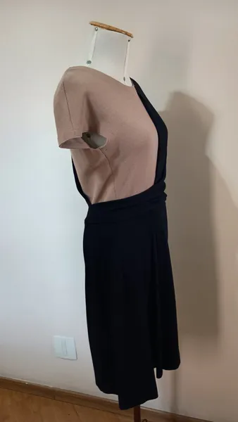 vestido midi bicolor Fit