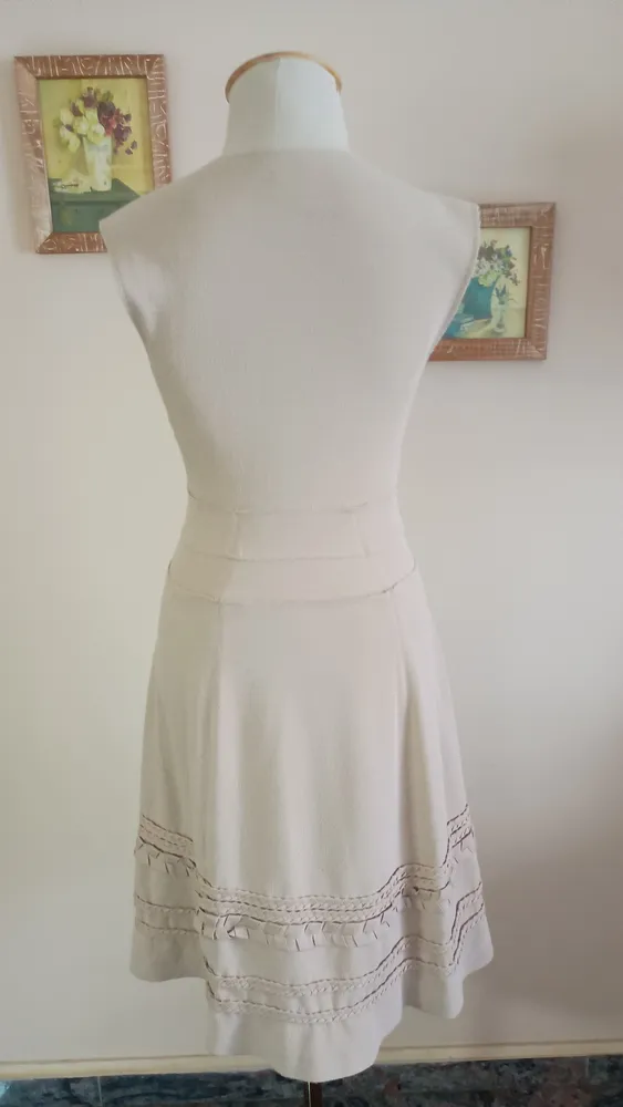 vestido midi trançado fit