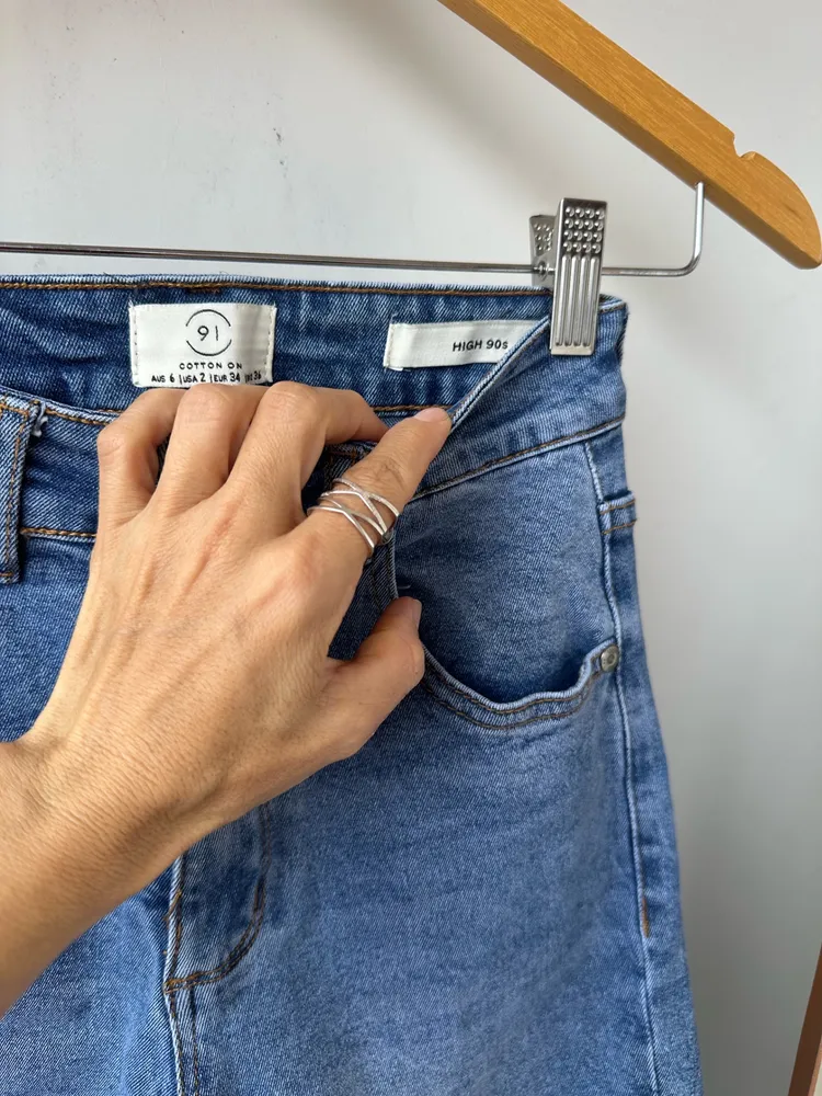 Calça jeans high 90s tam 36