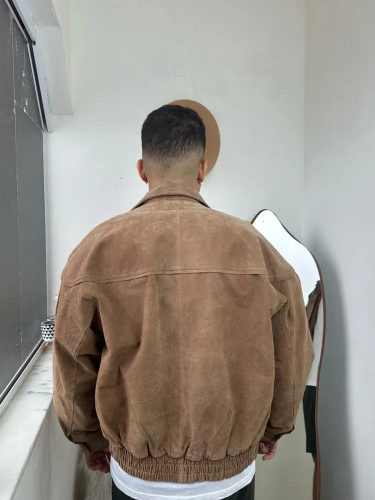 Jaqueta couro legitimo masculina tam m