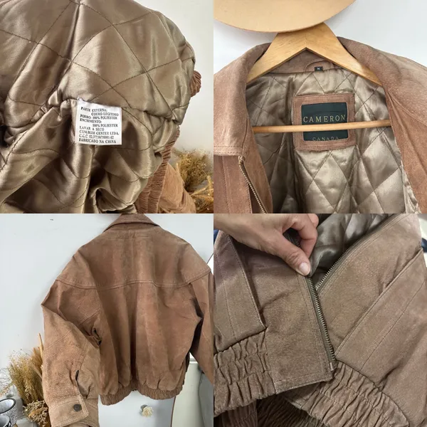 Jaqueta couro legitimo masculina tam m