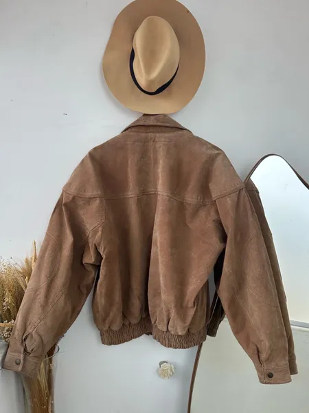 Jaqueta couro legitimo masculina tam m