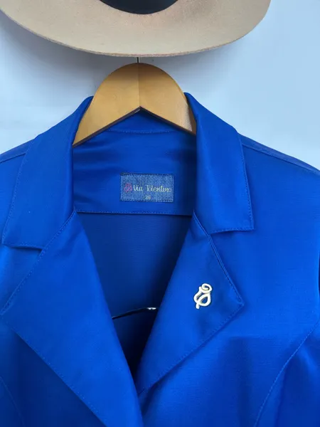 Blaser feminino via tolentino azul turquesa tam 36