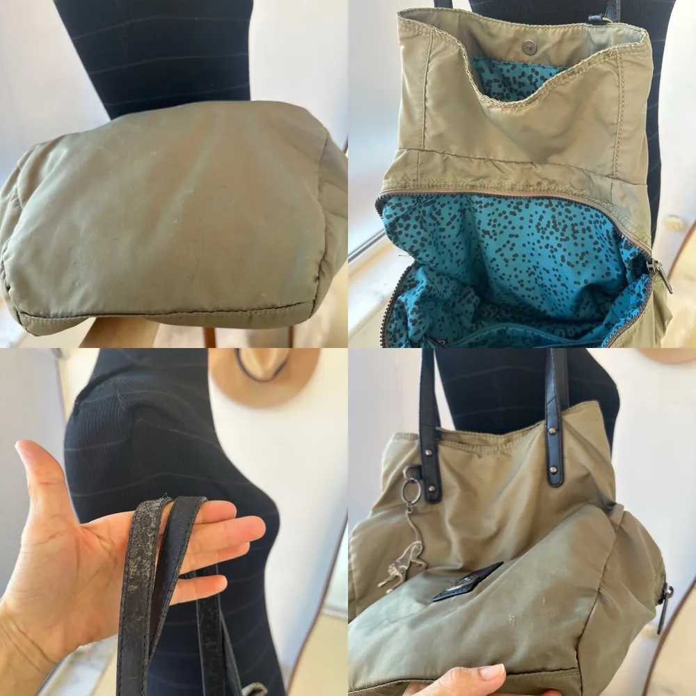 Bolsa Kipling na cor caqui
