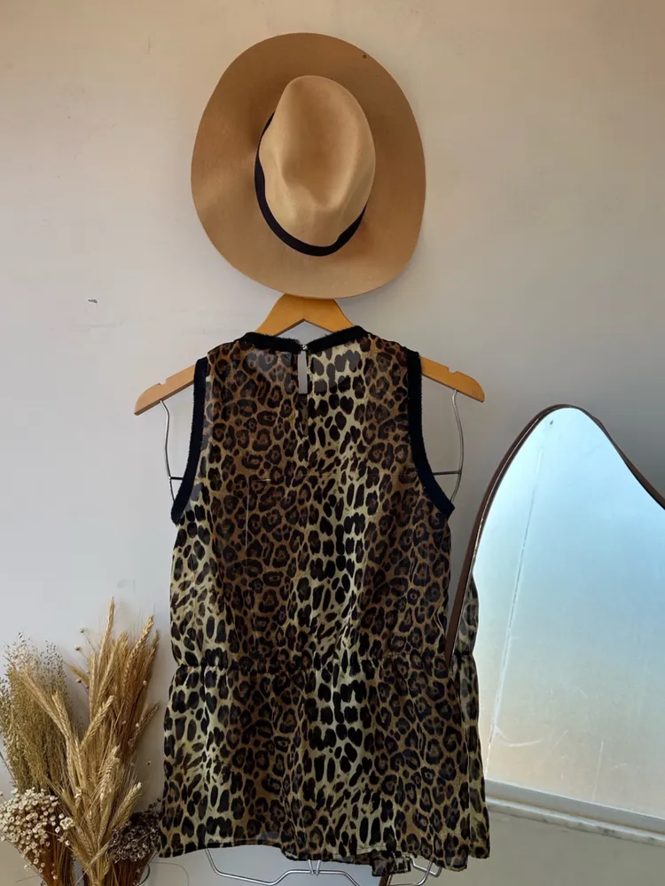 Blusa Zara animal print tam m