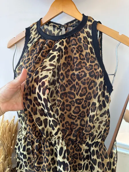Blusa Zara animal print tam m
