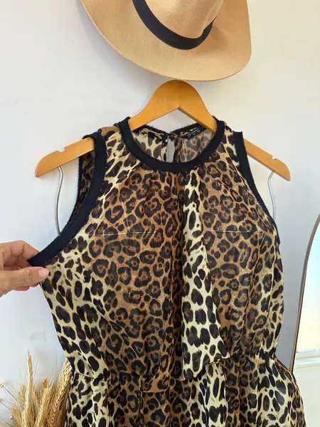 Blusa Zara animal print tam m
