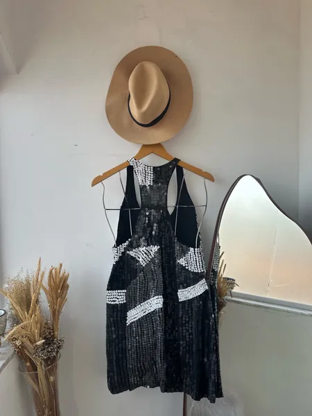 vestido animale tam 40 seda