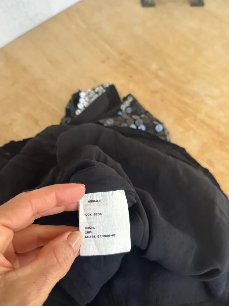 vestido animale tam 40 seda