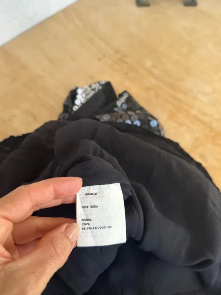 vestido animale tam 40 seda