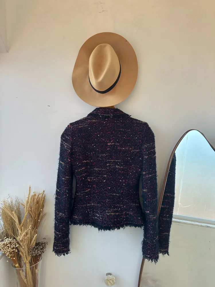 Blaser zara feminino de tweed tam p