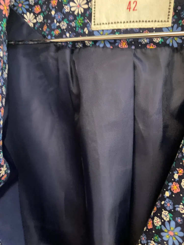 Blazer florido em algodão