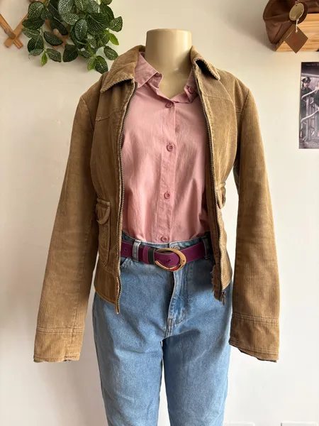 Blazer caramelo camurça