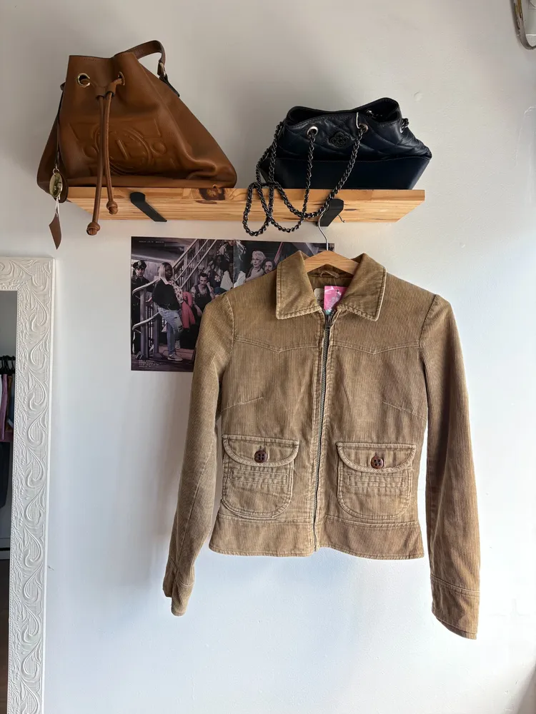 Blazer caramelo camurça