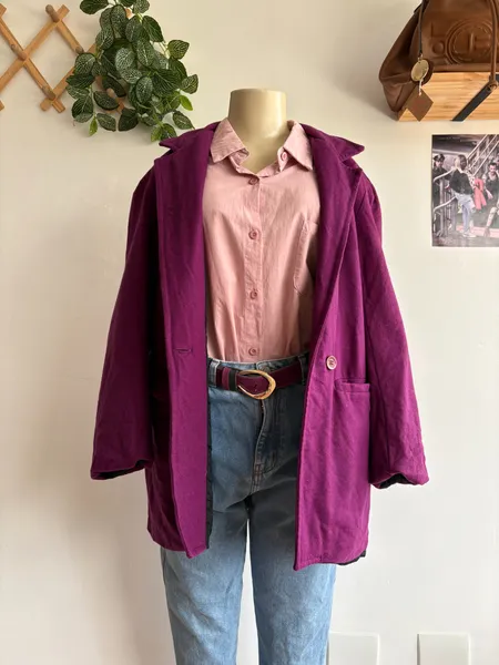 Blazer roxo em lã