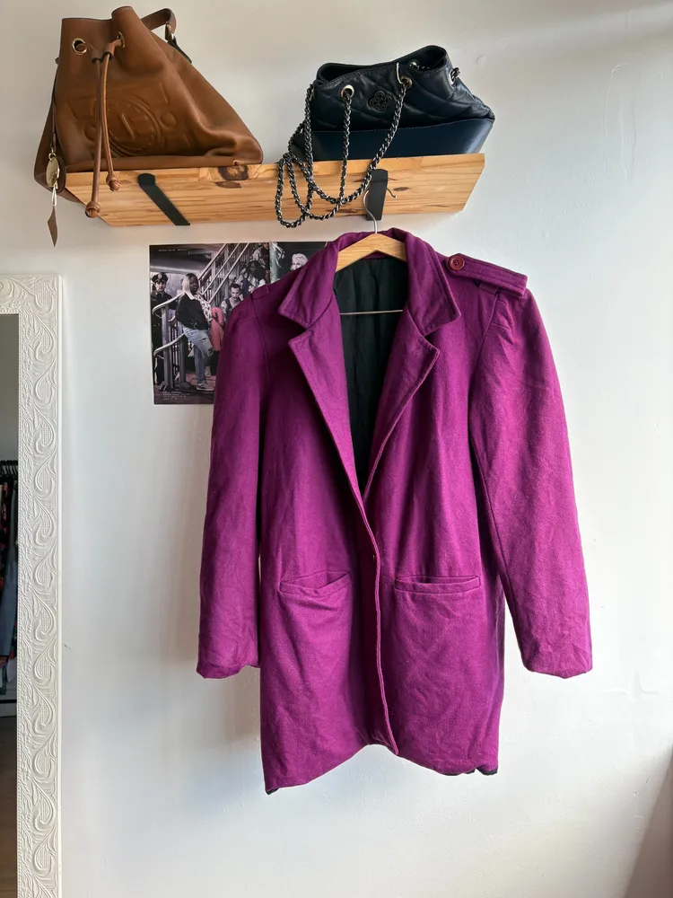Blazer roxo em lã