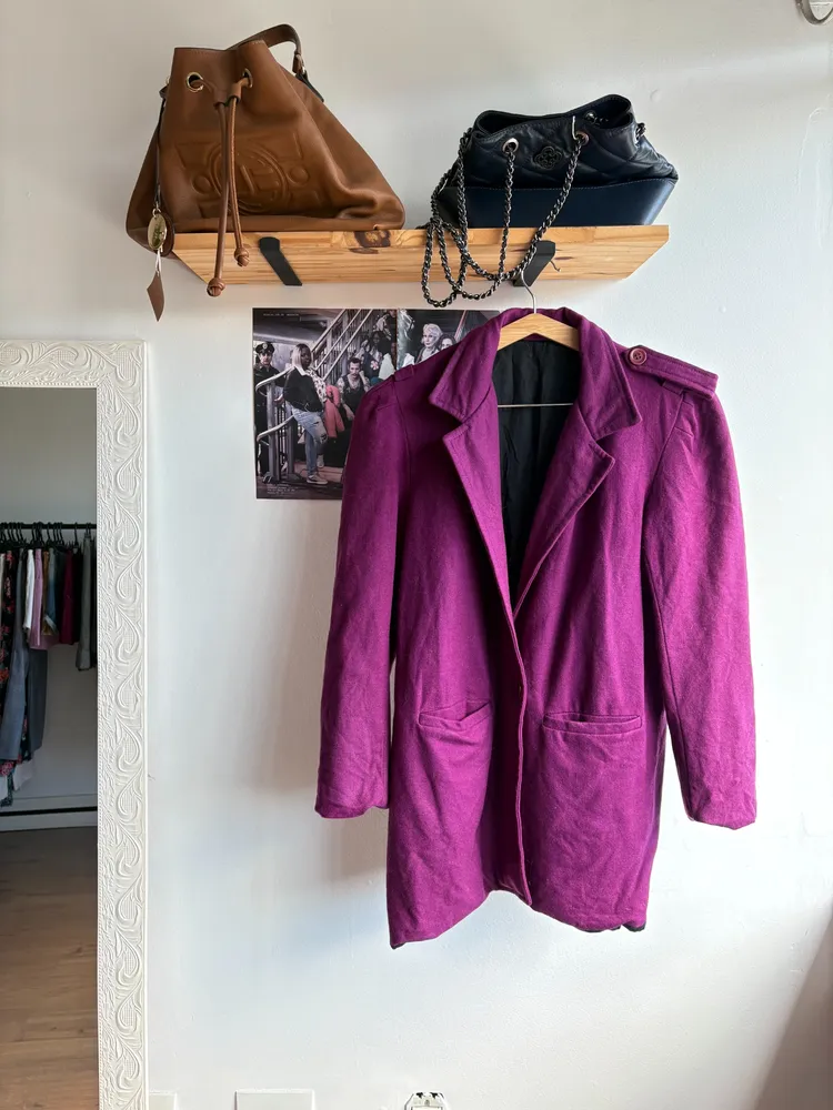Blazer roxo em lã