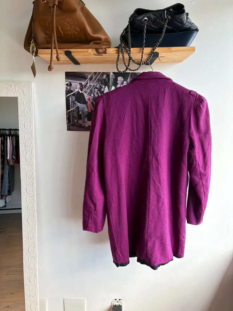 Blazer roxo em lã