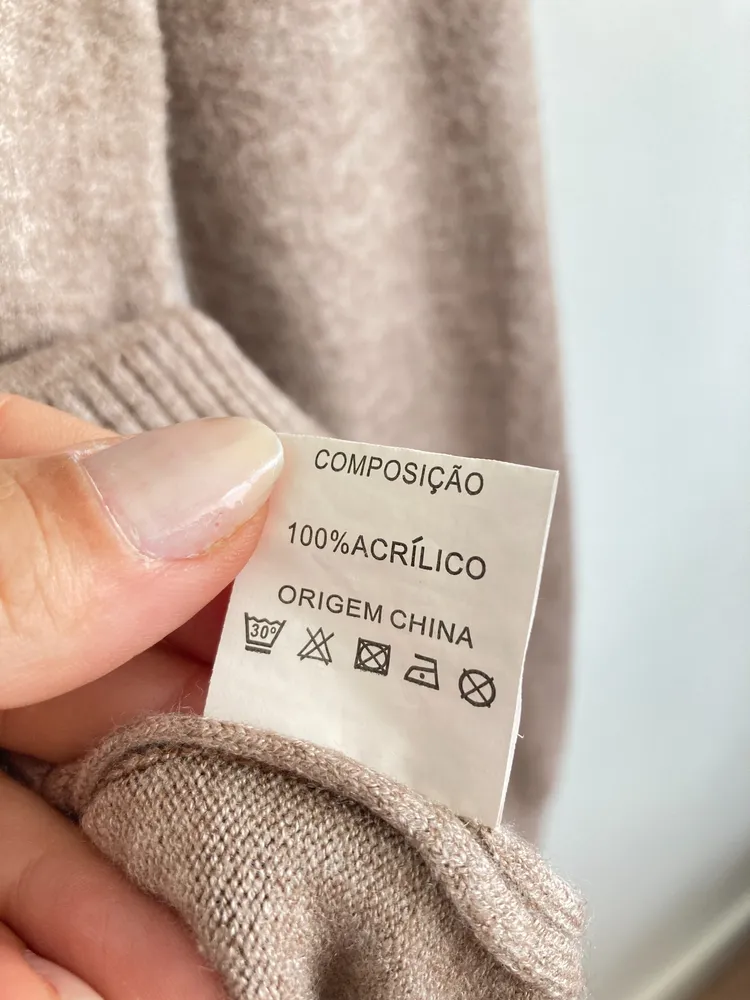 cardigan bege quentinho