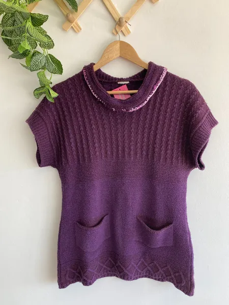 Blusão roxo com bolso