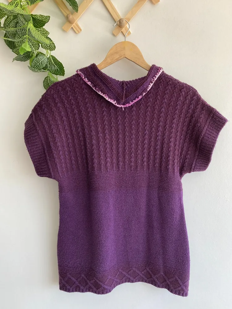 Blusão roxo com bolso