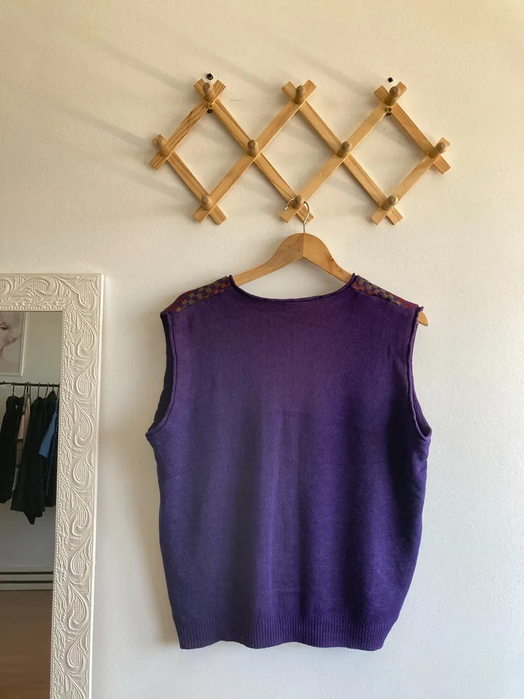 colete vintage em tricot