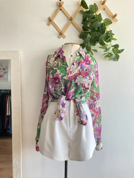 Short branco alfaiataria