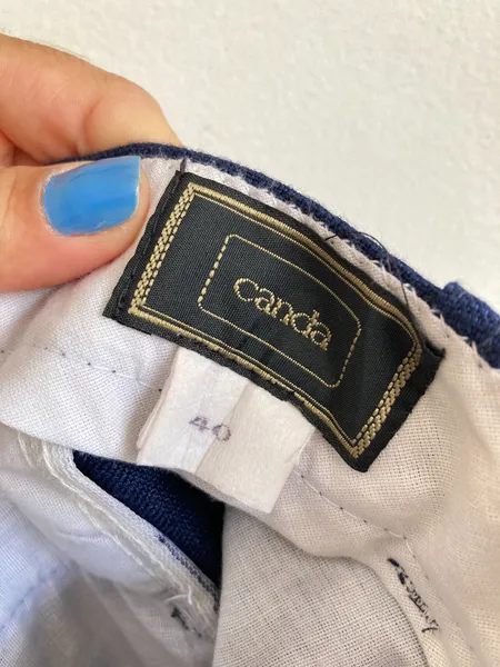 Calça azul alfaiataria