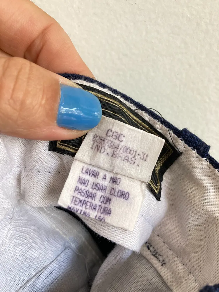 Calça azul alfaiataria