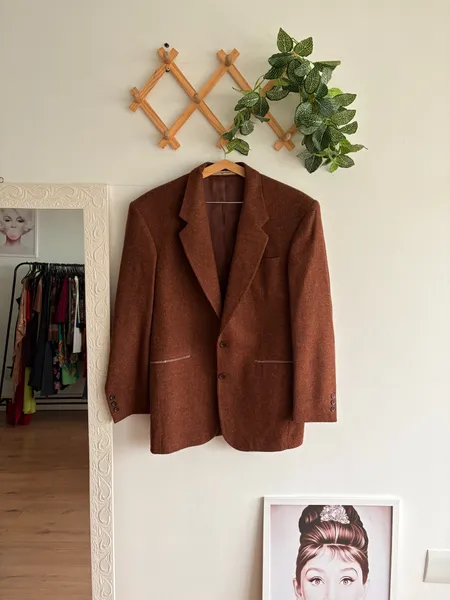 Blazer marrom masculino vintage