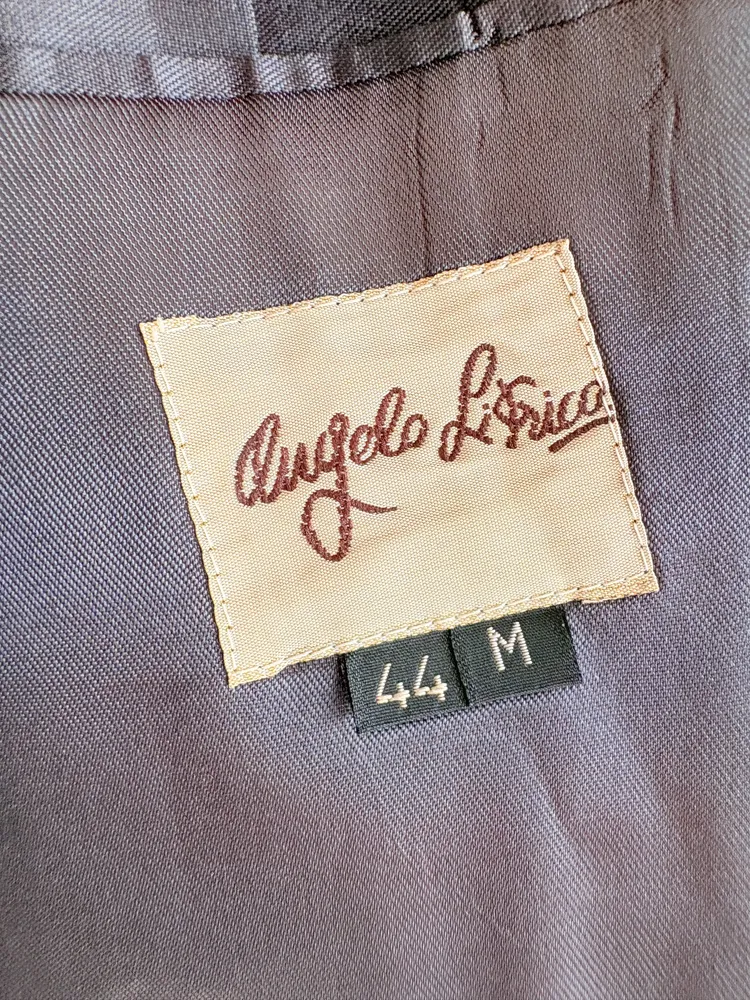 Blazer cinza vintage em lã