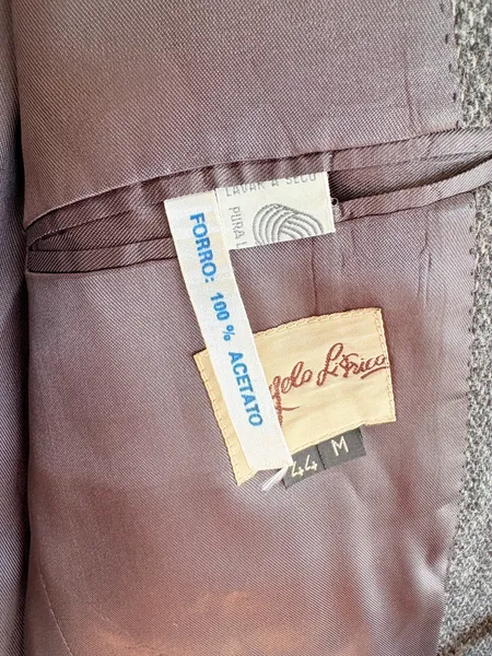Blazer cinza vintage em lã
