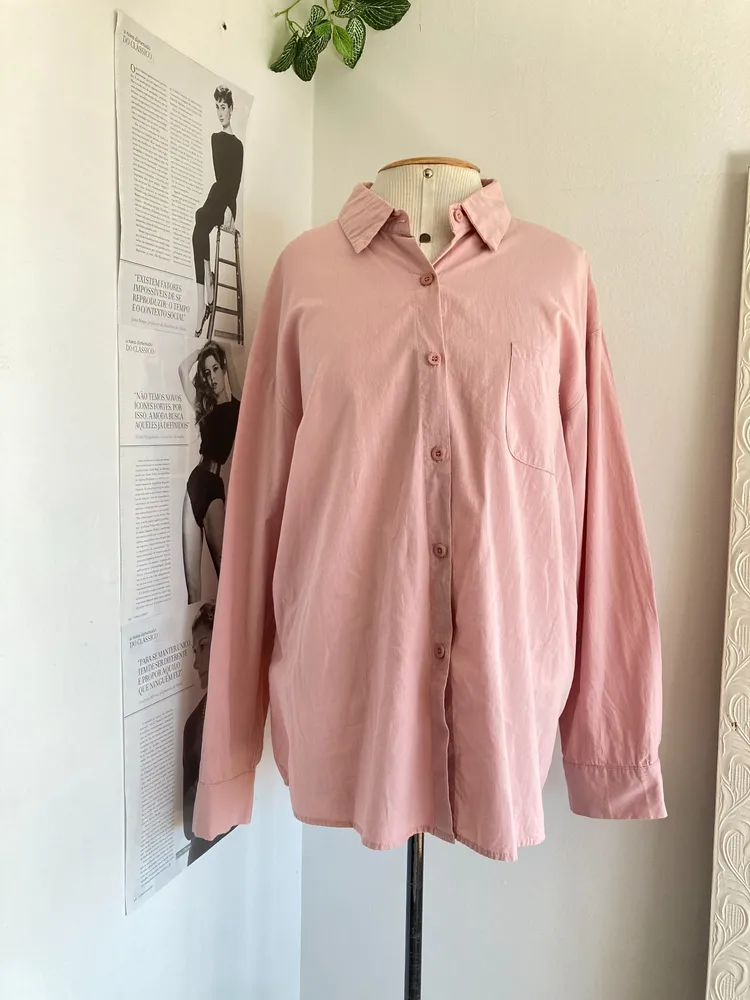 Camisa rosa social