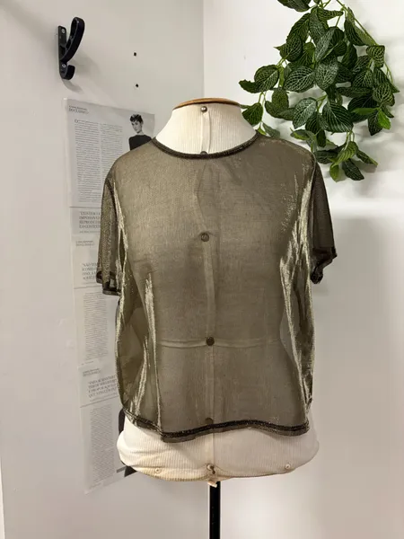 Blusa verde em tule