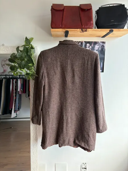 Blazer marrom em lã