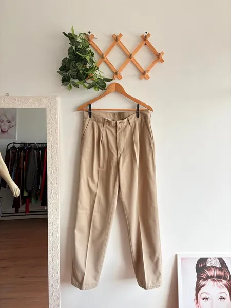Calça social bege masculina