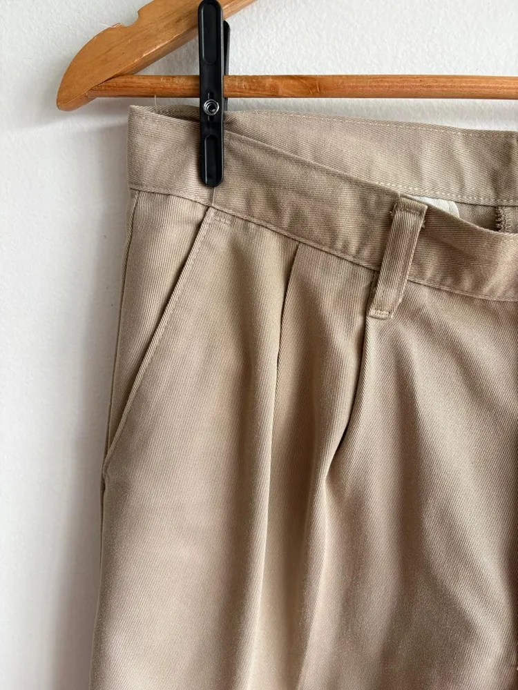 Calça social bege masculina