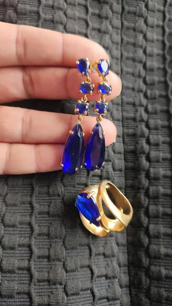 Conjunto anel e brincos