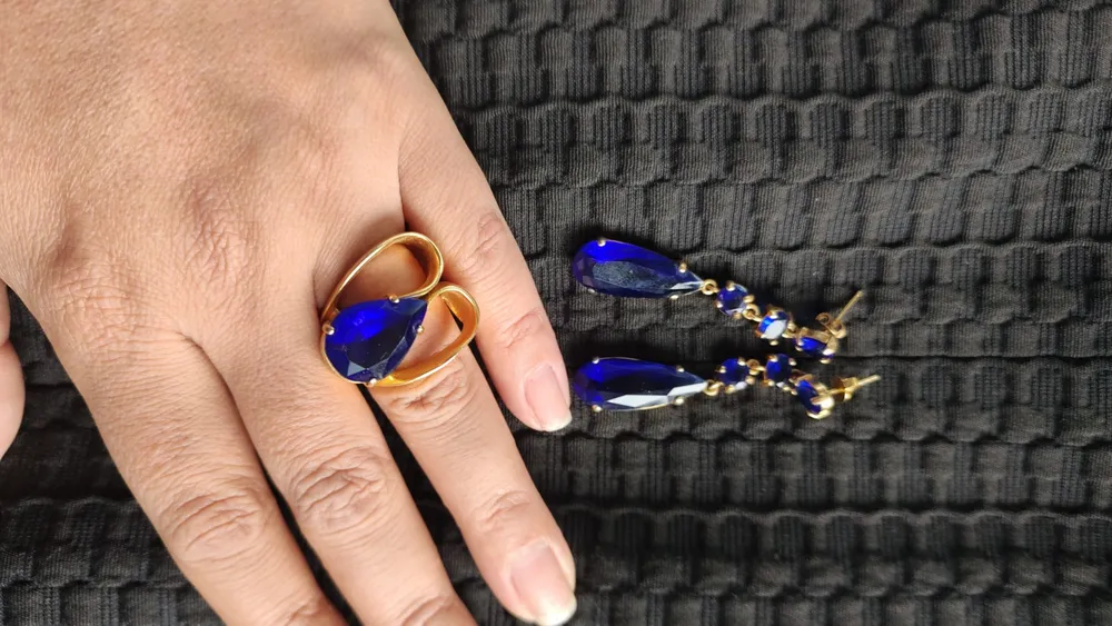 Conjunto anel e brincos