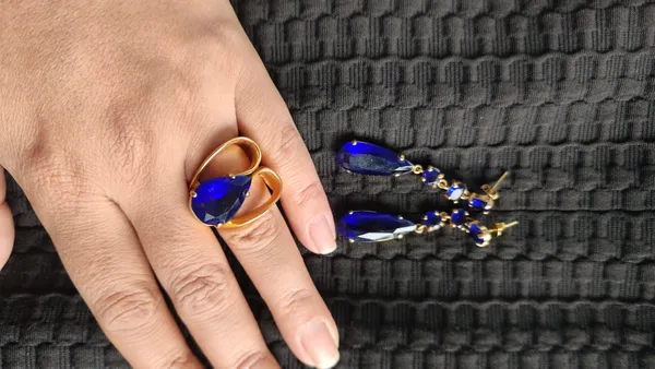 Conjunto anel e brincos