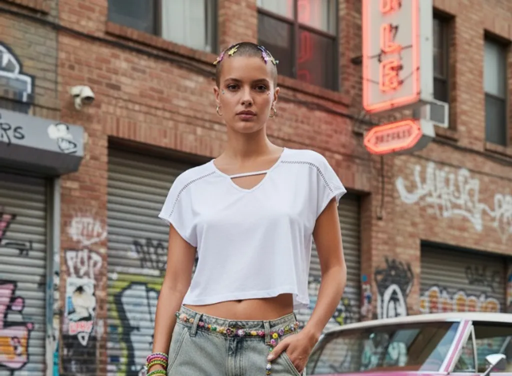 Cropped de malha branca Viva