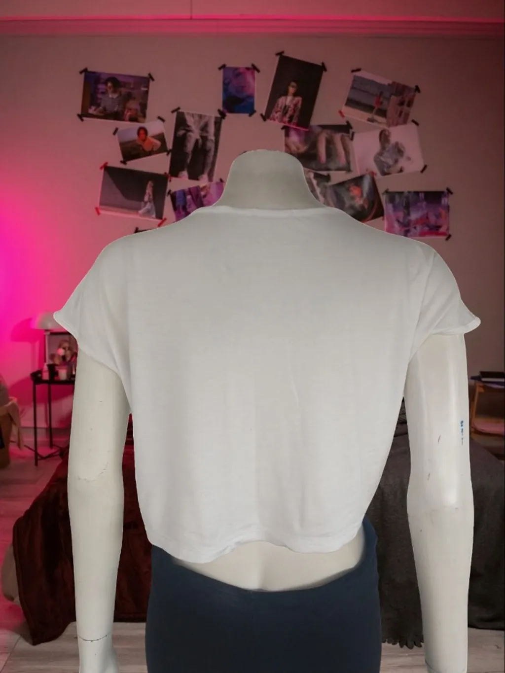 Cropped de malha branca Viva